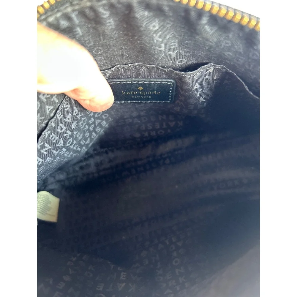 Kate Spade NY Grove Street Millie Crossbody Bag Splodge Dot Black Cream Leather
